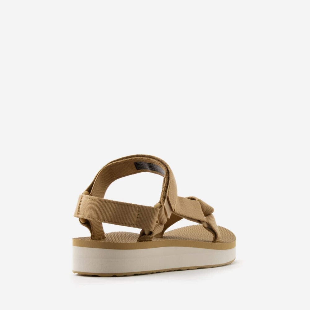 Khaki Women's Teva Midform Universal Flatform Sandals | 719-XBHQKU