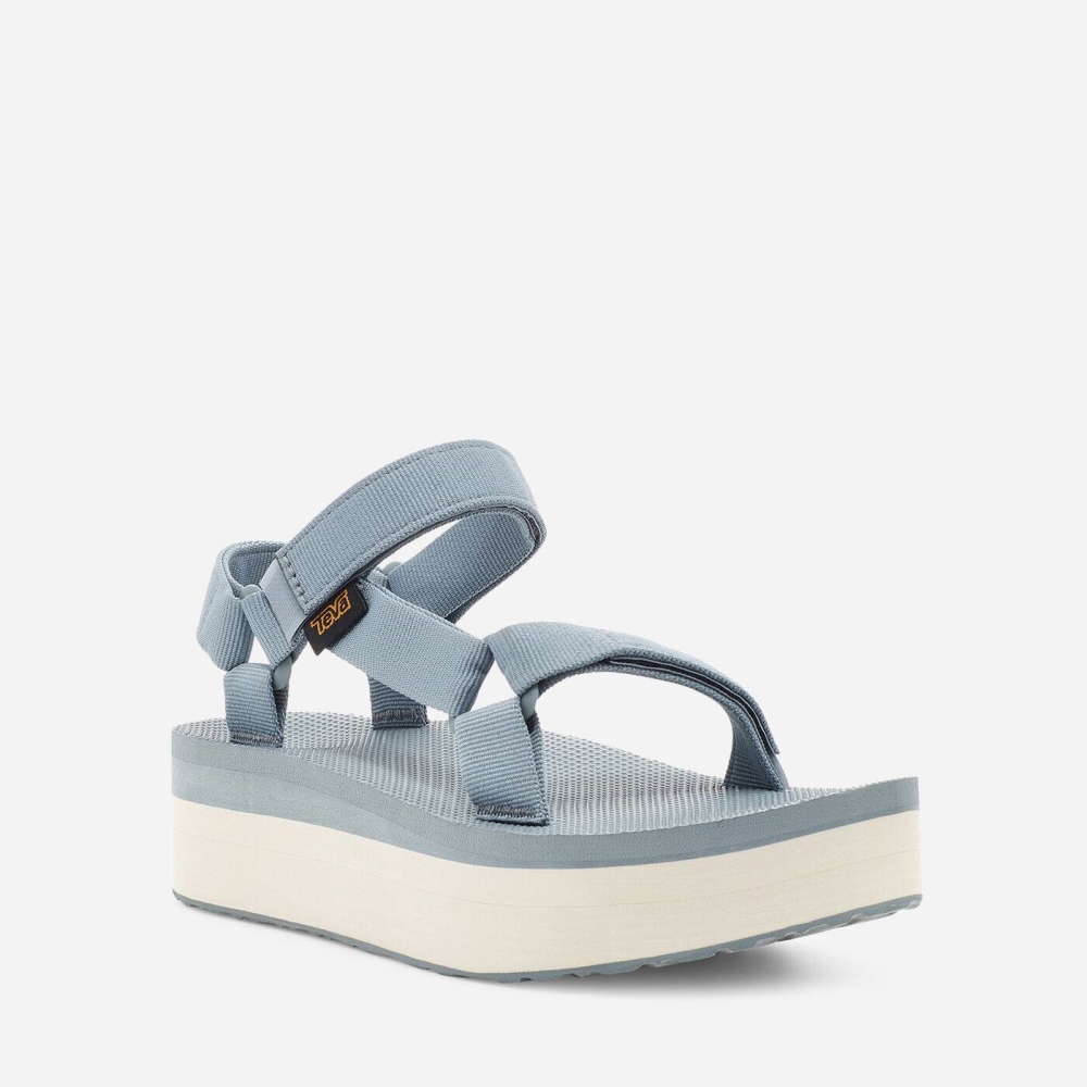 Light Blue Women's Teva Flatform Universal Flatform Sandals | 391-HCJKZM