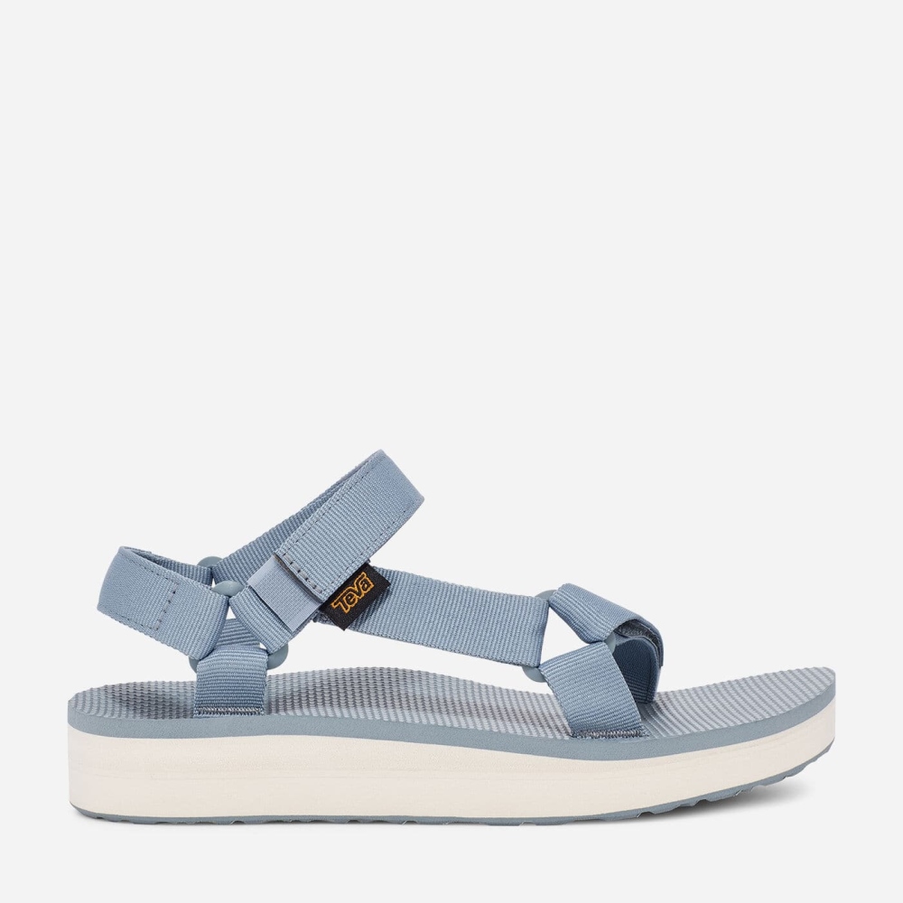 Light Blue Women\'s Teva Midform Universal Flatform Sandals | 174-XBYAJW