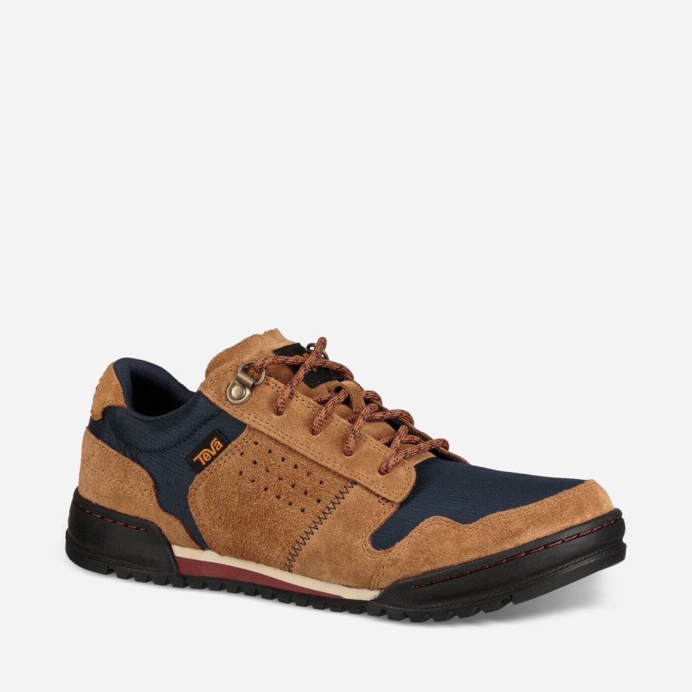 Navy Brown Men's Teva Highside 84 Sneakers | 362-OKDQJY