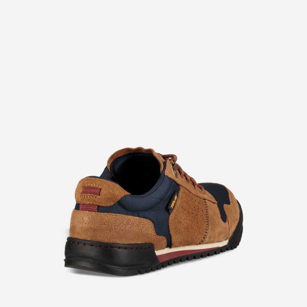 Navy Brown Men's Teva Highside 84 Sneakers | 362-OKDQJY