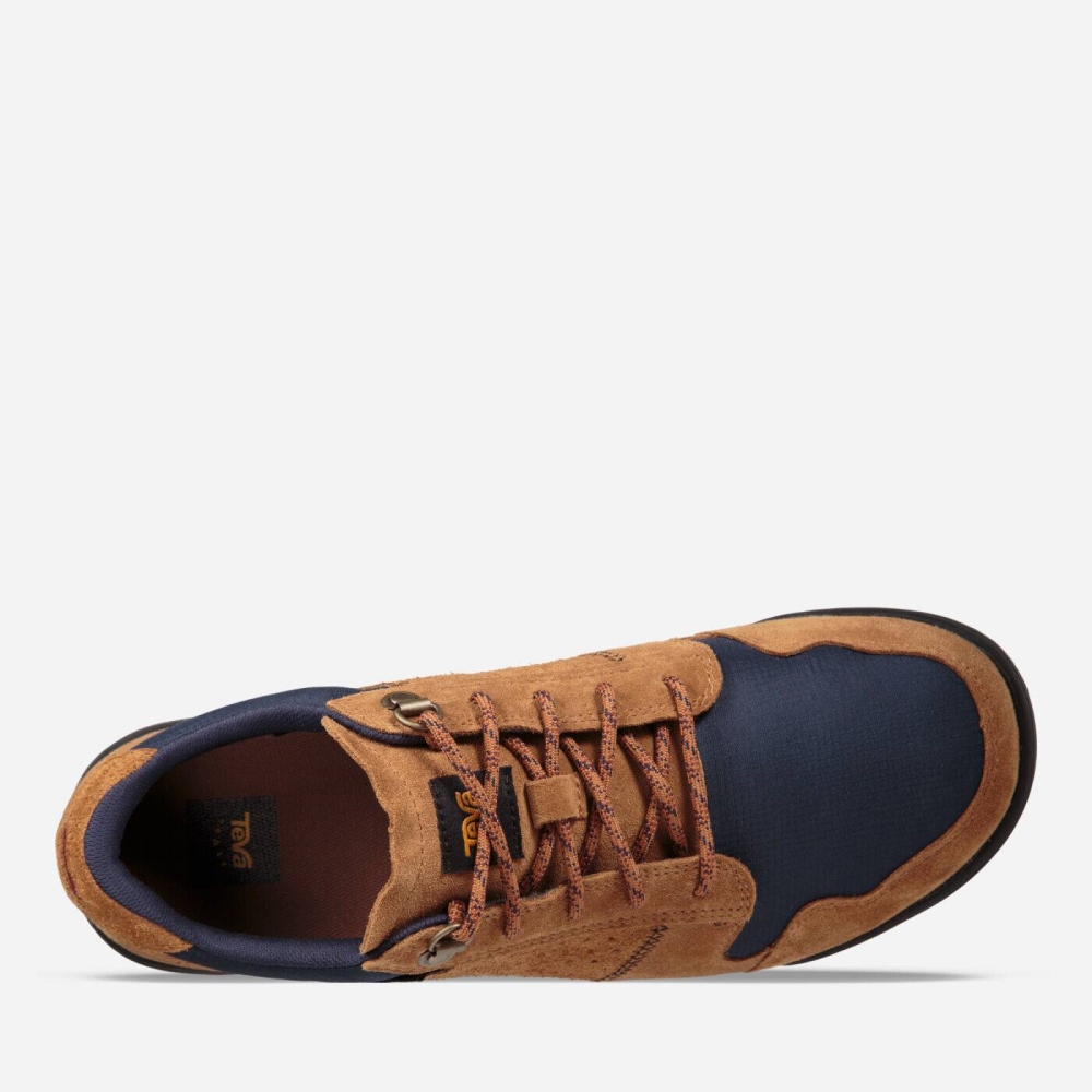 Navy Brown Men's Teva Highside 84 Sneakers | 362-OKDQJY