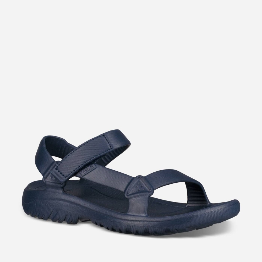 Navy Men's Teva Hurricane Drift Sandals | 572-DUHBZY