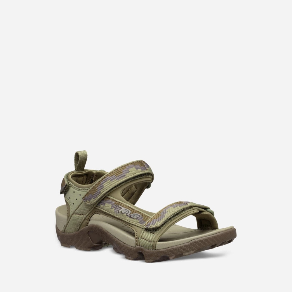 Olive Kids' Teva Tanza Hiking Sandals | 105-BCYTVL