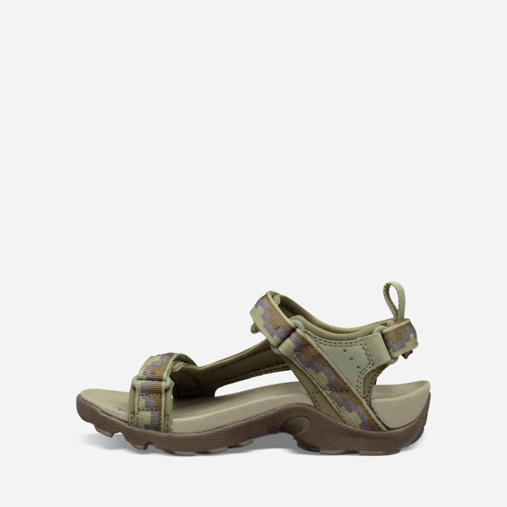 Olive Kids' Teva Tanza Hiking Sandals | 105-BCYTVL