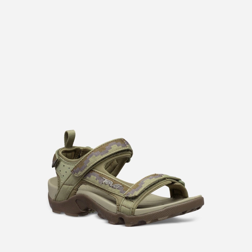 Olive Kids' Teva Tanza Slip On Shoes | 195-CMRAIY