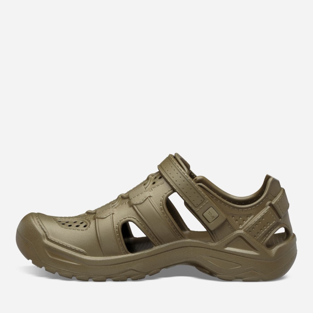 Olive Men's Teva Omnium Drift Sandals | 628-WFBAXI