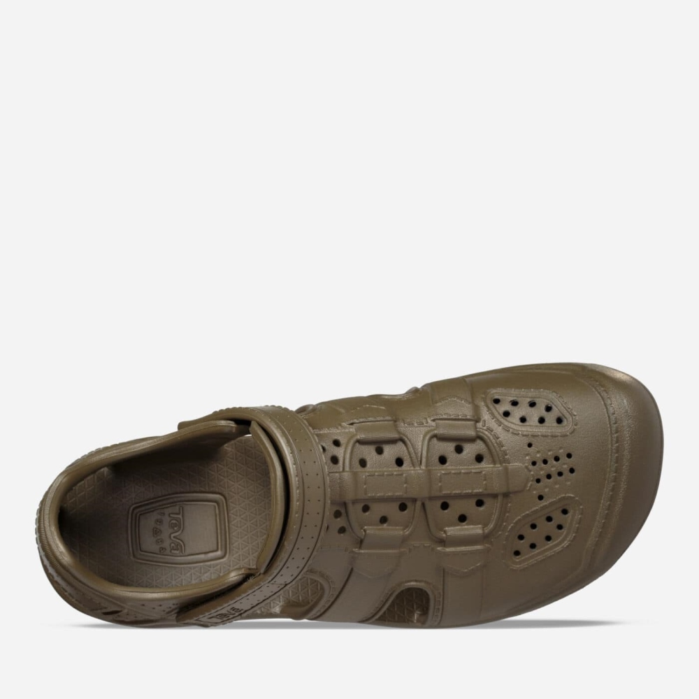 Olive Men's Teva Omnium Drift Sandals | 628-WFBAXI