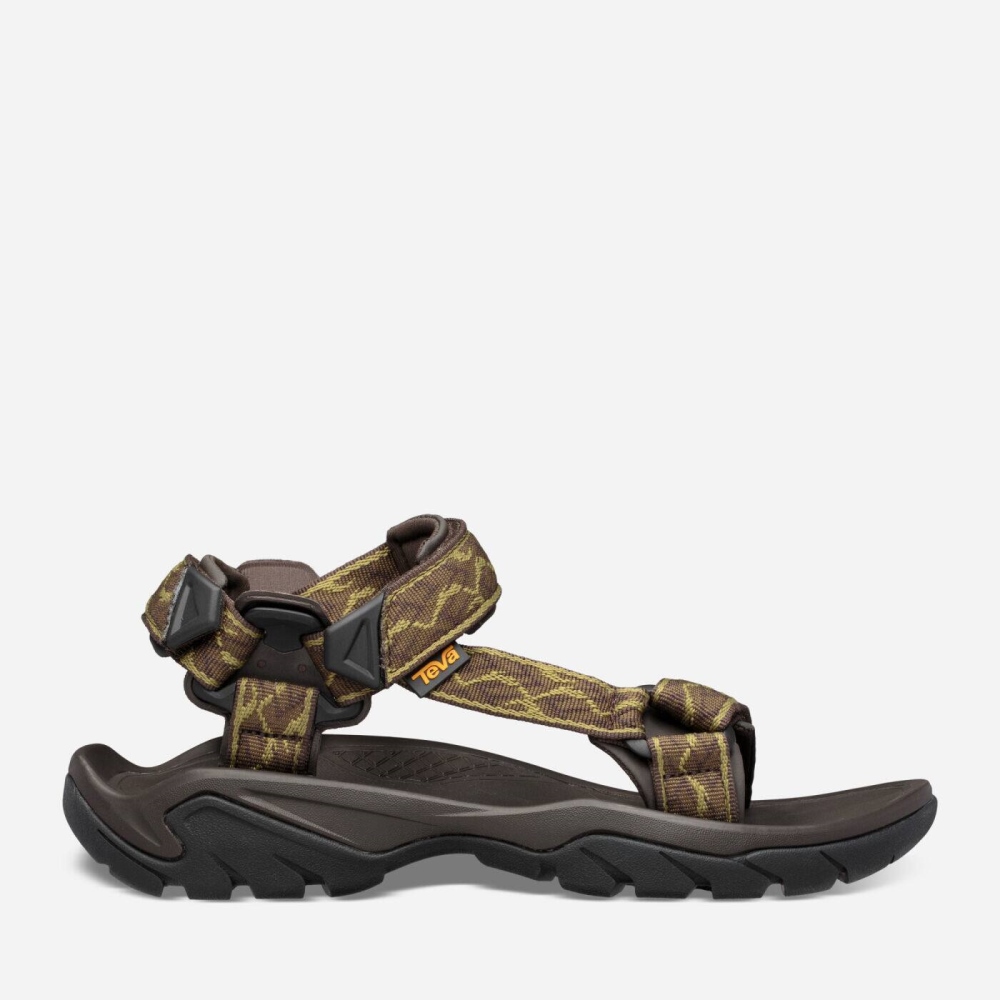 Olive Men\'s Teva Terra Fi 5 Universal Sandals | 812-NMQLEP