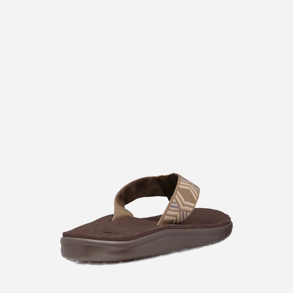 Olive Men's Teva Voya Flip Sandals | 284-WHQKNP