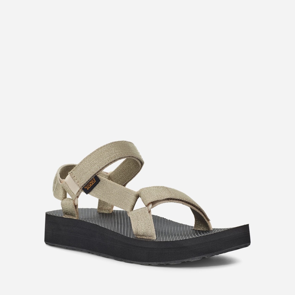 Olive Women's Teva Midform Universal Flatform Sandals | 058-VGKDAJ