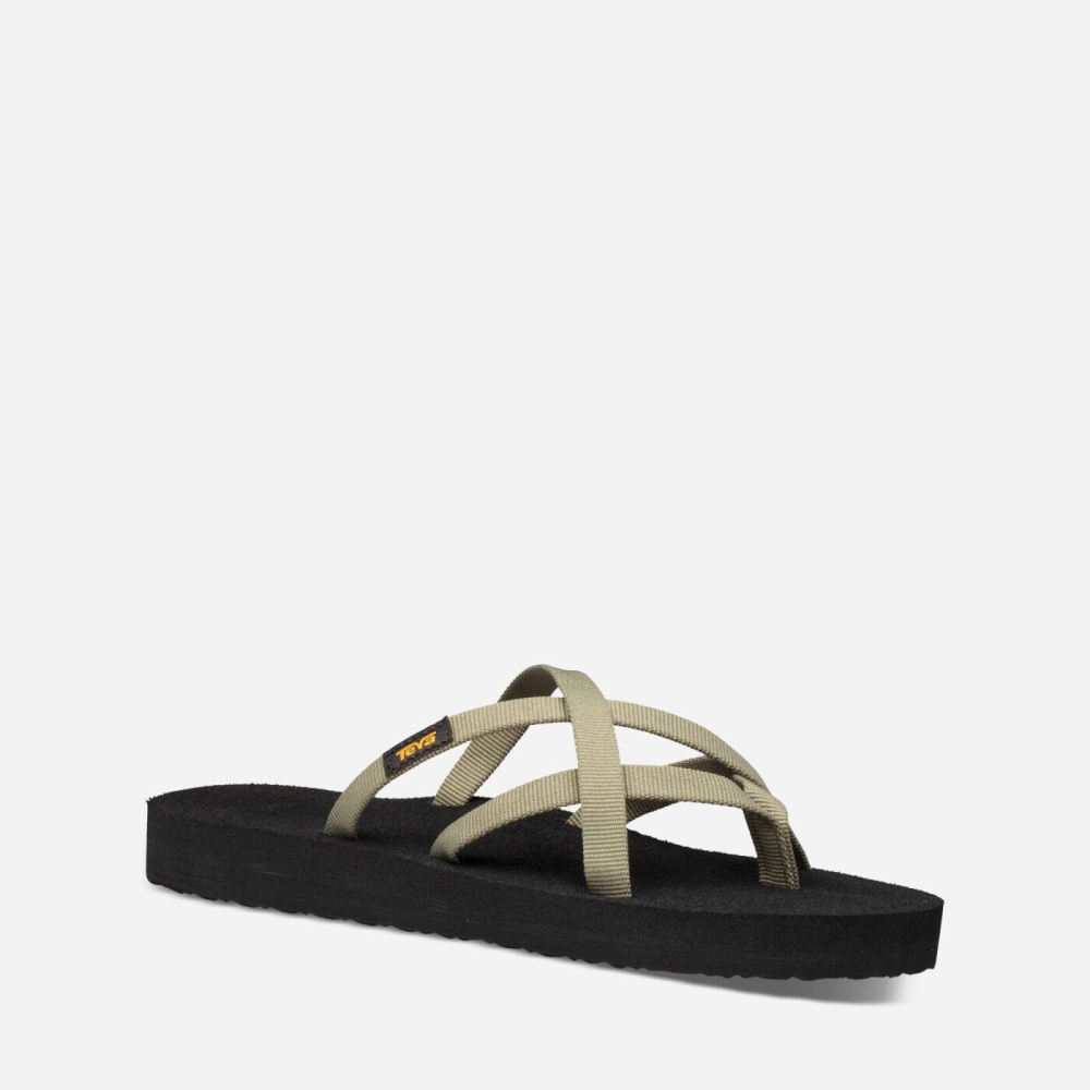 Olive Women's Teva Olowahu Flip Flops | 307-GLURYA