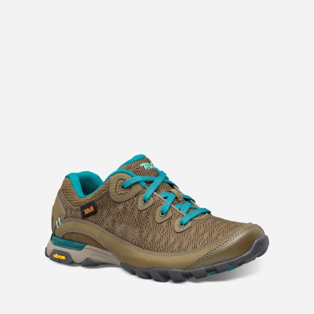 Olive Women's Teva Sugarpine II Air Mesh Lace Up Shoes | 356-OWKLVE