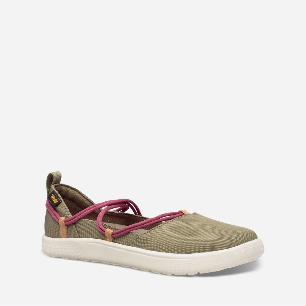 Olive Women's Teva Voya Infinity MJ Slip On Shoes | 084-JGAIQV