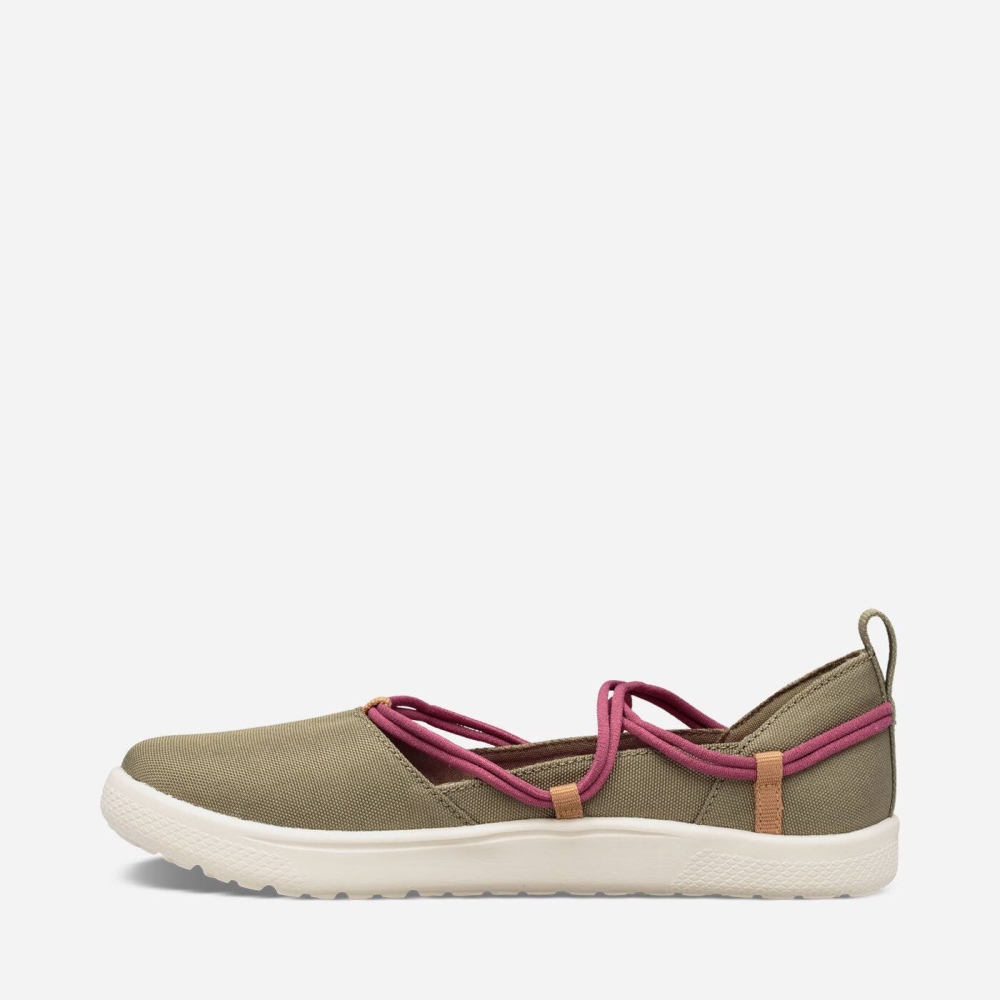 Olive Women's Teva Voya Infinity MJ Sneakers | 987-IODEWS