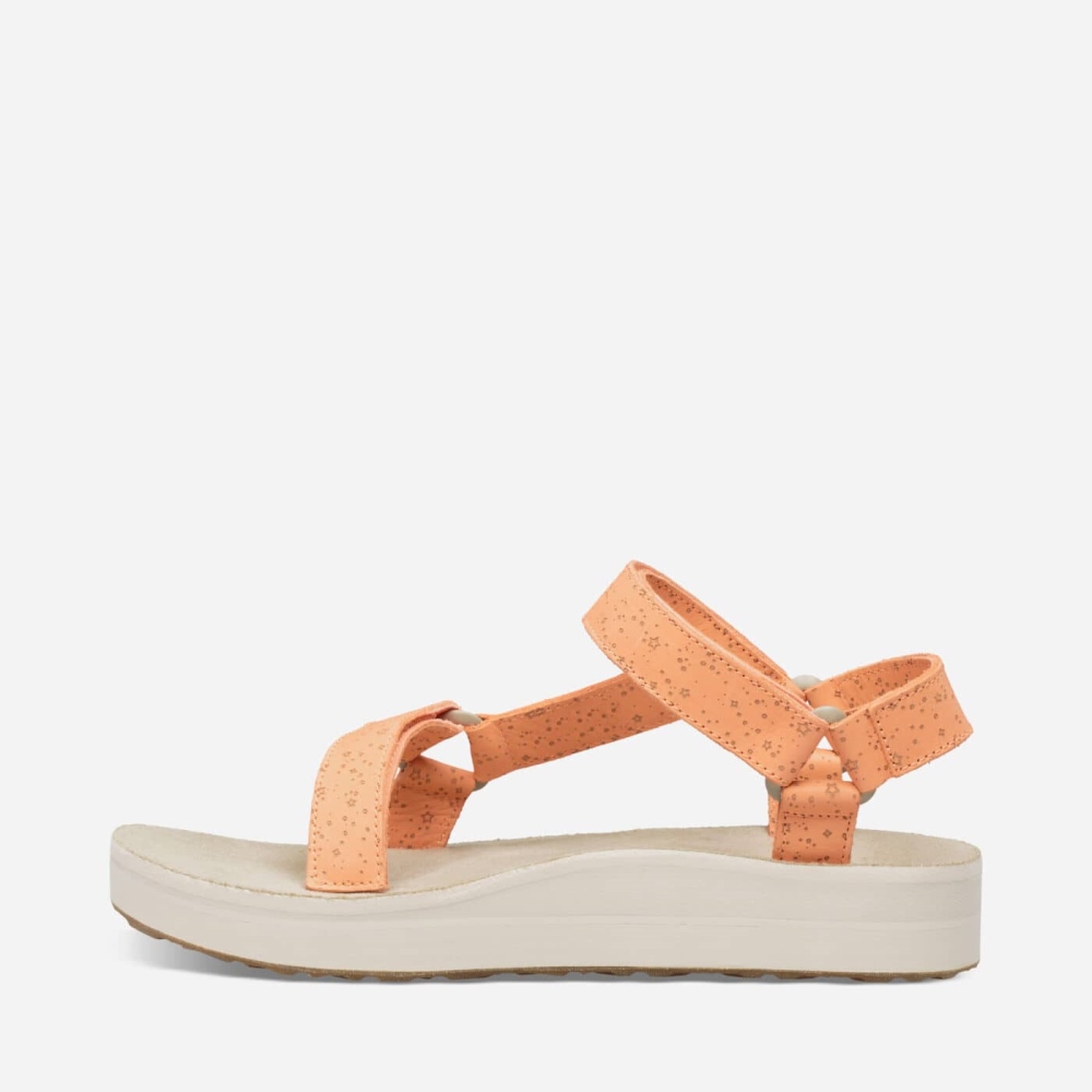 Orange Women's Teva Midform Universal Star Flatform Sandals | 852-HEJYQU