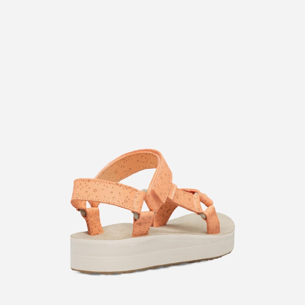 Orange Women's Teva Midform Universal Star Flatform Sandals | 852-HEJYQU