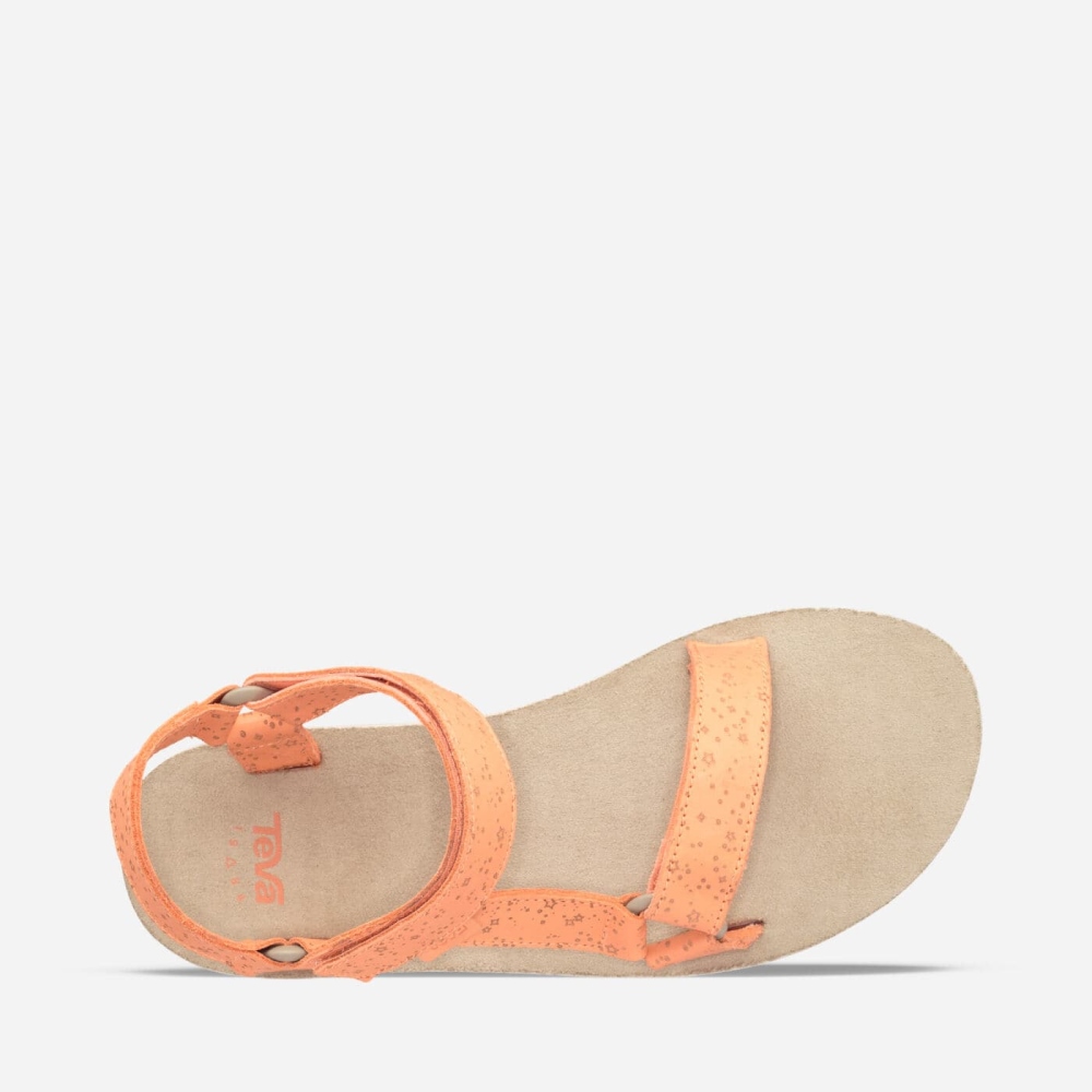 Orange Women's Teva Midform Universal Star Flatform Sandals | 852-HEJYQU