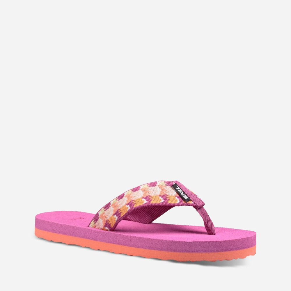 Pink Kids' Teva Mush II Flip Flops | 259-IXWTNC