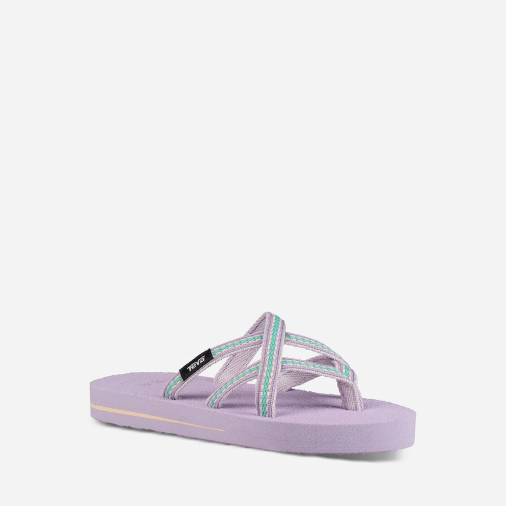 Purple Kids' Teva Olowahu Flip Flops | 035-YAUFQV