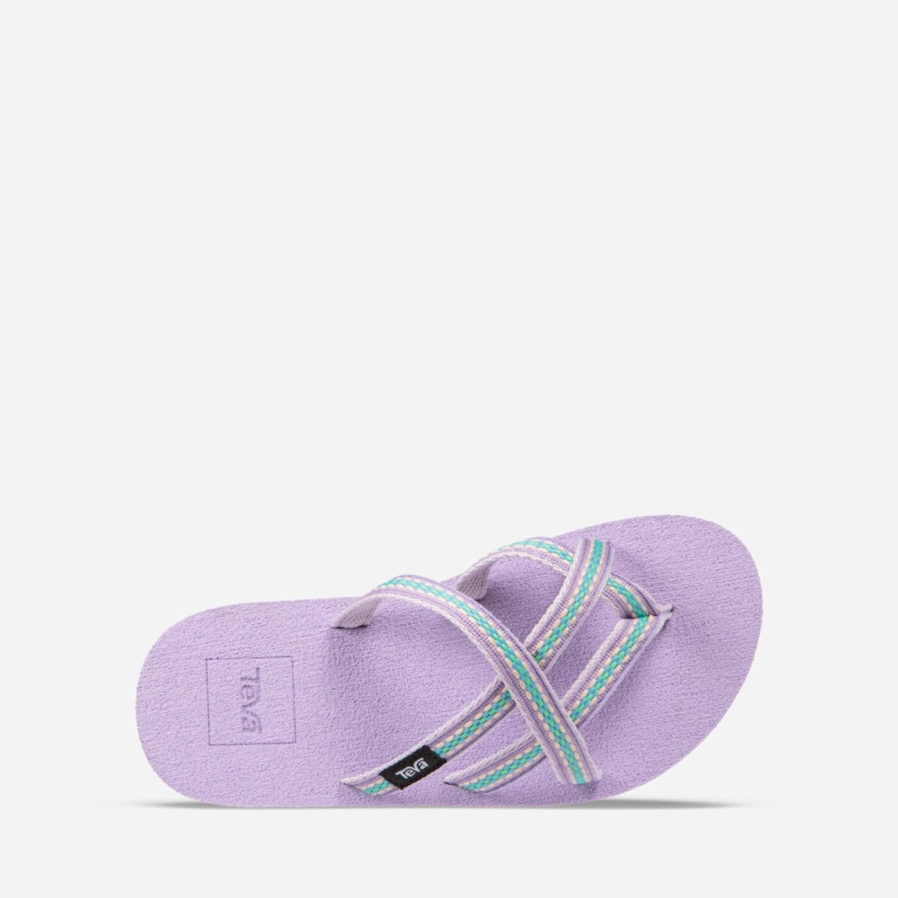 Purple Kids' Teva Olowahu Flip Flops | 035-YAUFQV