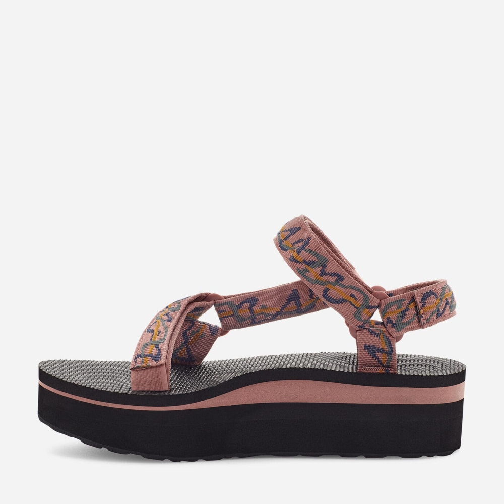 Rose Brown Women's Teva Flatform Universal Flatform Sandals | 528-HXTJLD