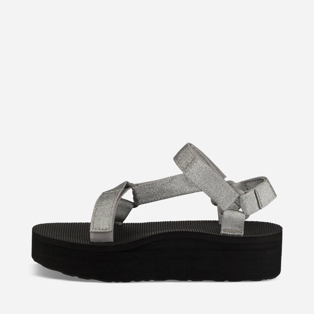 Silver Women's Teva Flatform Universal Flatform Sandals | 678-JOEZSH