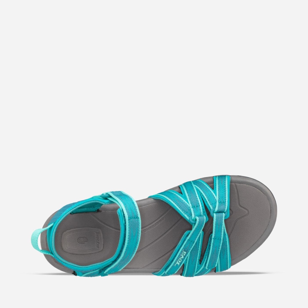 Turquoise Grey Women's Teva Tirra Hiking Sandals | 328-TDJHYI