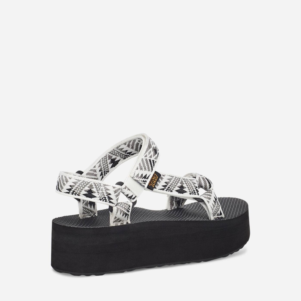 White Grey Women's Teva Flatform Universal Flatform Sandals | 468-IYEGMU