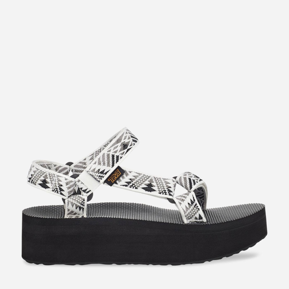 White Grey Women\'s Teva Flatform Universal Flatform Sandals | 468-IYEGMU