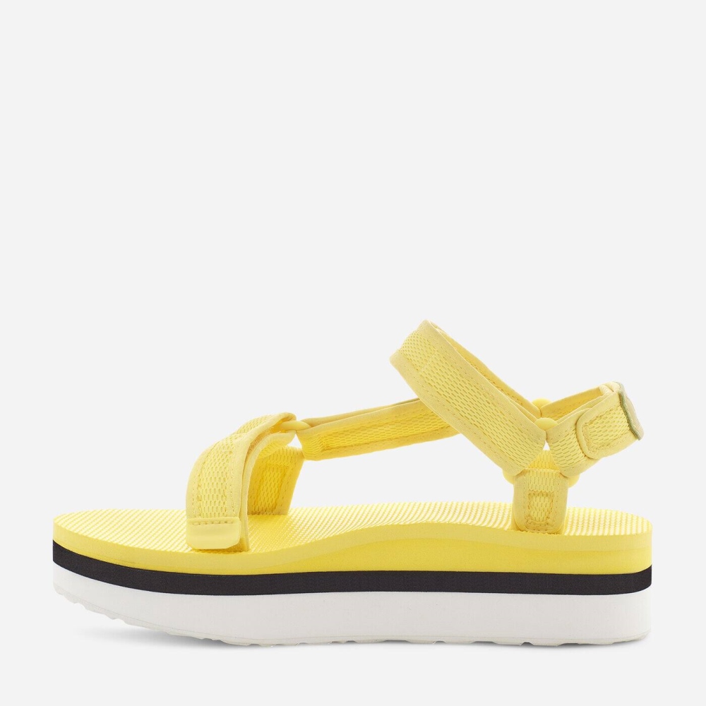 Yellow Women's Teva Flatform Universal Mesh Print Flatform Sandals | 532-KESTVX