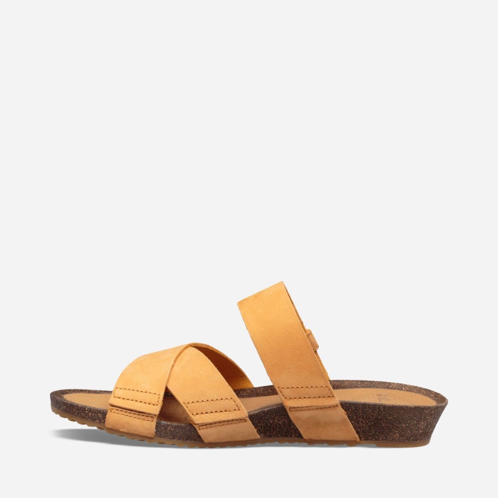 Yellow Women's Teva Mahonia Slide Sandals | 482-LPRBES