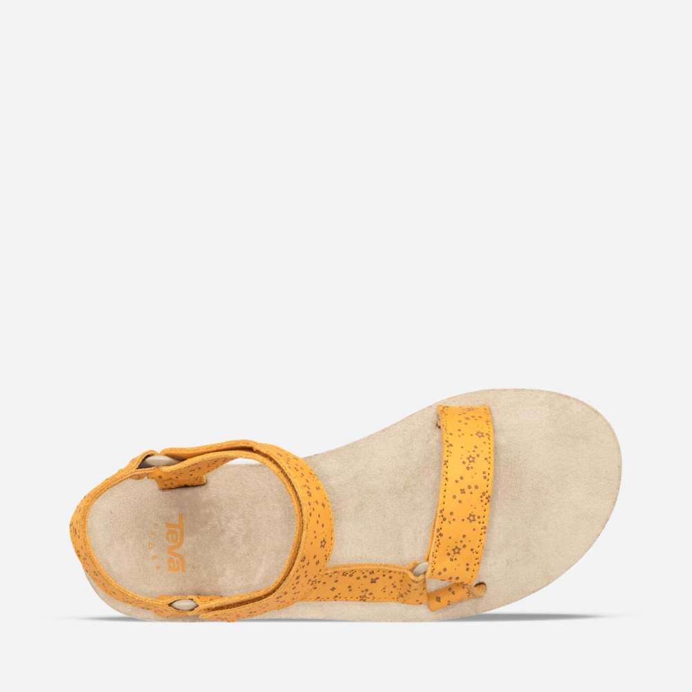 Yellow Women's Teva Midform Universal Star Flatform Sandals | 713-YWBZKR