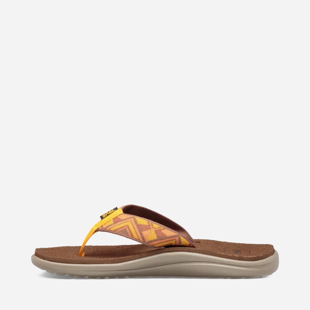 Yellow Women's Teva Voya Flip Flops | 852-QDYIML