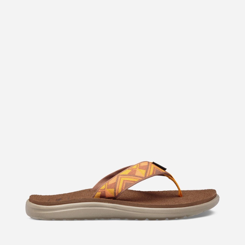 Yellow Women\'s Teva Voya Flip Flops | 852-QDYIML