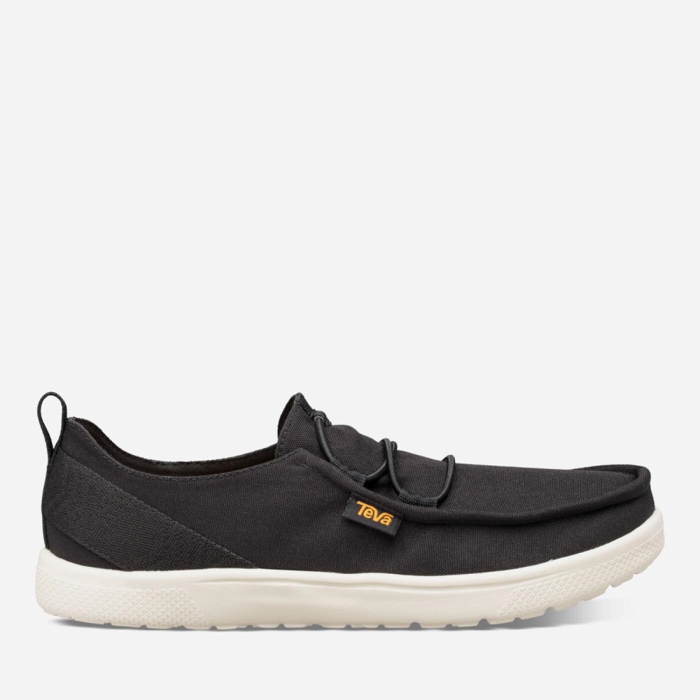 Black Men's Teva Voya Lace Slip On Shoes | 794-EFZHOX