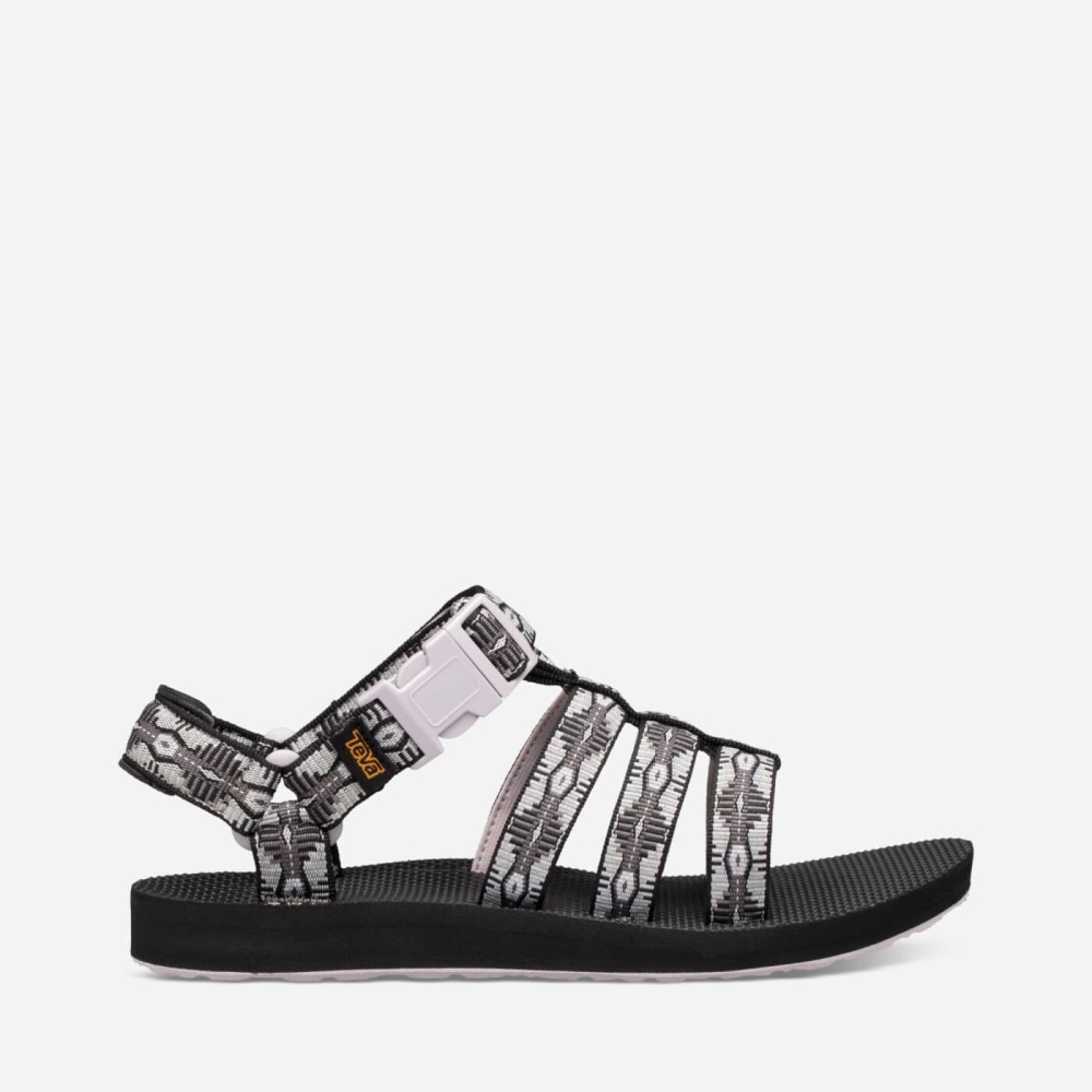 Black White Women's Teva Original Dorado Hiking Sandals | 395-HNVWUA