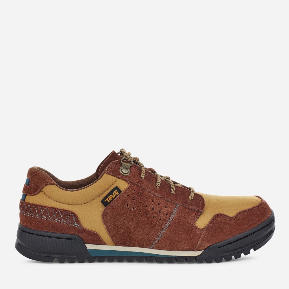 Brown Maroon Men's Teva Highside 84 Sneakers | 302-QSTVLE