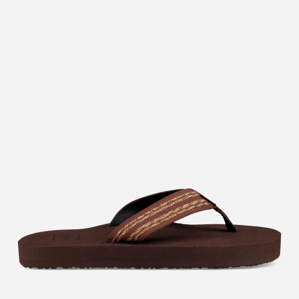 Brown Men's Teva Original Mush Flip Flops | 025-HVPQSC