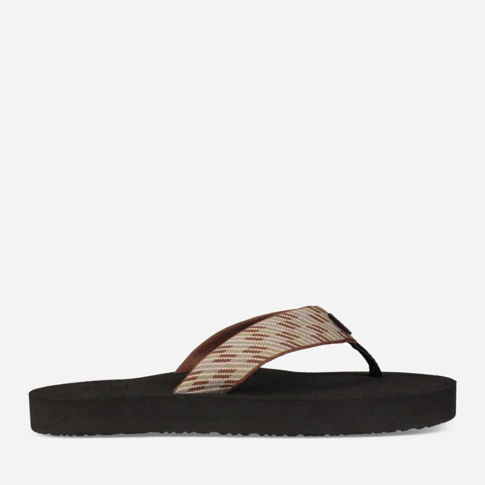 Brown Men's Teva Original Mush Flip Flops | 673-VMFNQT