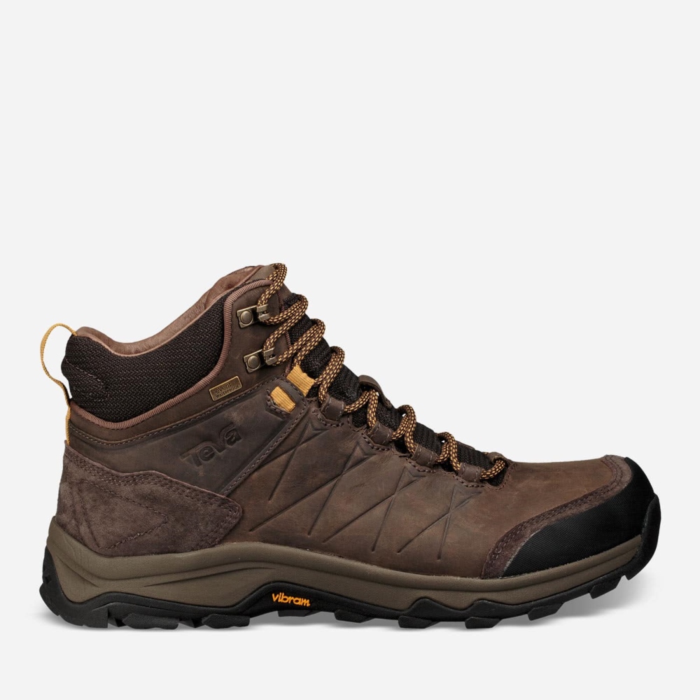 Coffee Men's Teva Arrowood Riva Mid WP Hiking Shoes | 895-JOBEWA