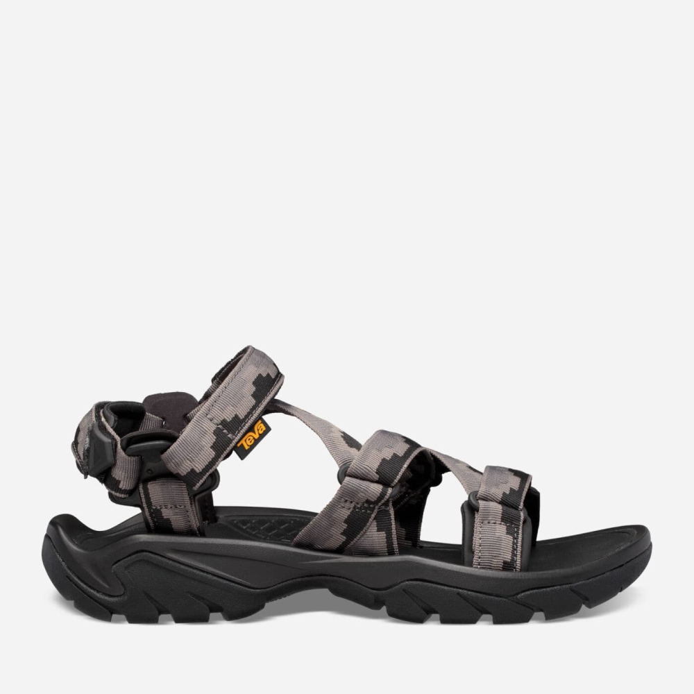 Dark Grey Men's Teva Terra Fi 5 Sport Sandals | 837-JCSDBG