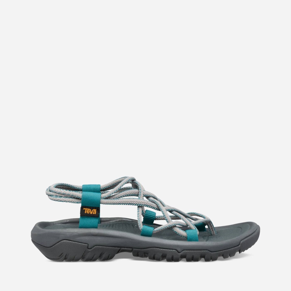 Grey Turquoise Women's Teva Hurricane XLT Infinity Hiking Sandals | 821-QAWDFB