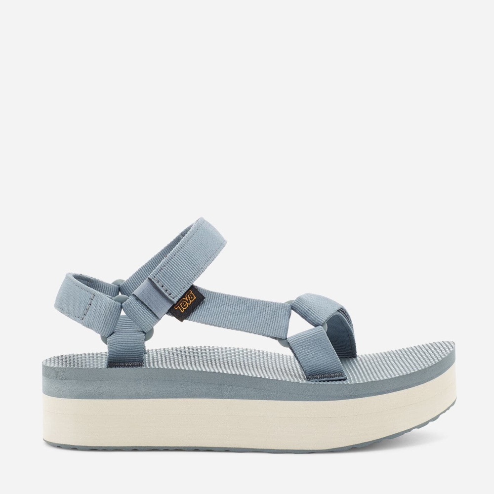 Light Blue Women's Teva Flatform Universal Flatform Sandals | 391-HCJKZM