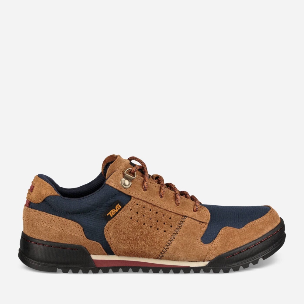 Navy Brown Men's Teva Highside 84 Sneakers | 362-OKDQJY