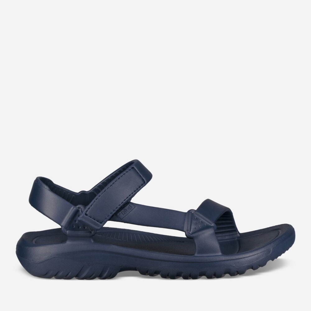 Navy Men's Teva Hurricane Drift Sandals | 572-DUHBZY