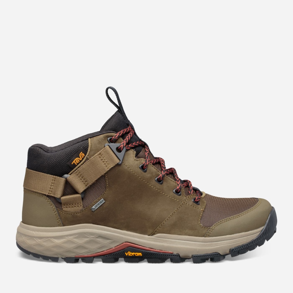 Olive Men's Teva Grandview GTX Boots | 359-XMQEVN