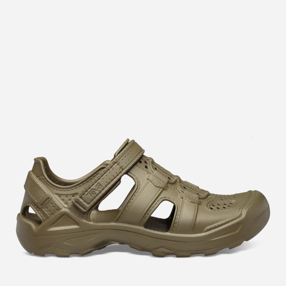 Olive Men's Teva Omnium Drift Sandals | 628-WFBAXI