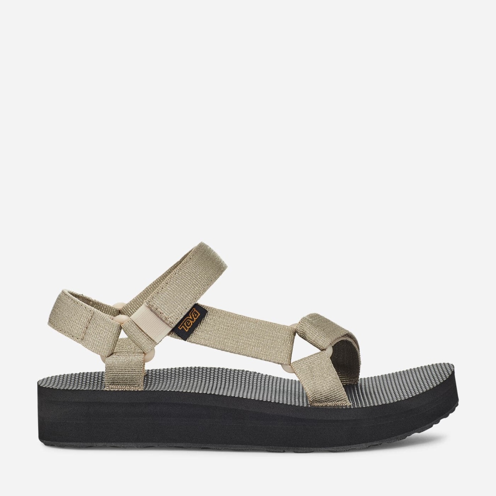 Olive Women's Teva Midform Universal Flatform Sandals | 058-VGKDAJ