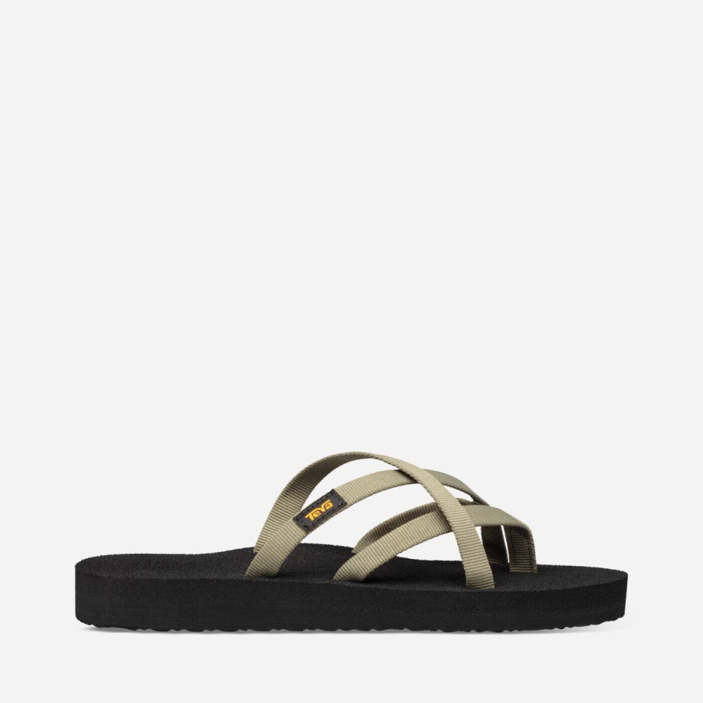 Olive Women's Teva Olowahu Flip Flops | 307-GLURYA